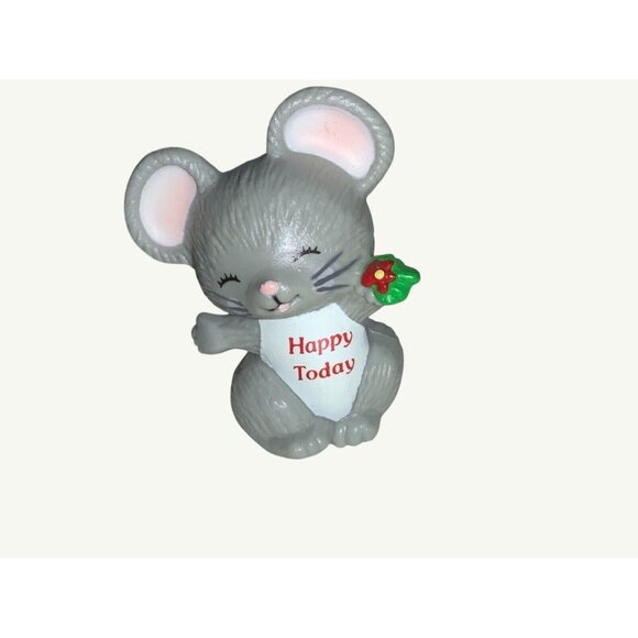 Small Ceramic Christmas Tree With Mice and Bear Figurines - Picture 5 of 11